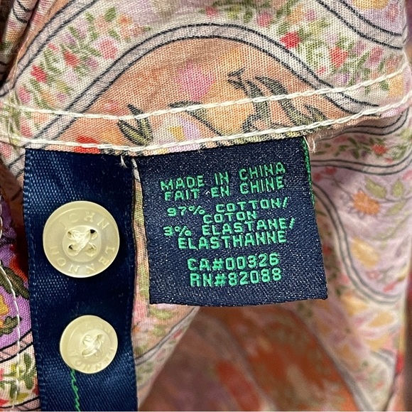 John Lennon Men’s Button Front Stretchable Shirt Boho Pattern Unique Size Small - Picture 4 of 8